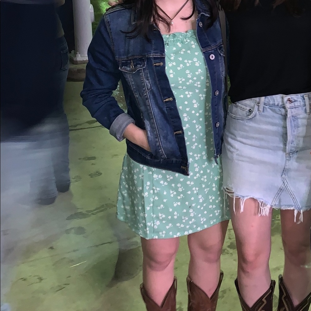 Amuse Society Green Floral Dress